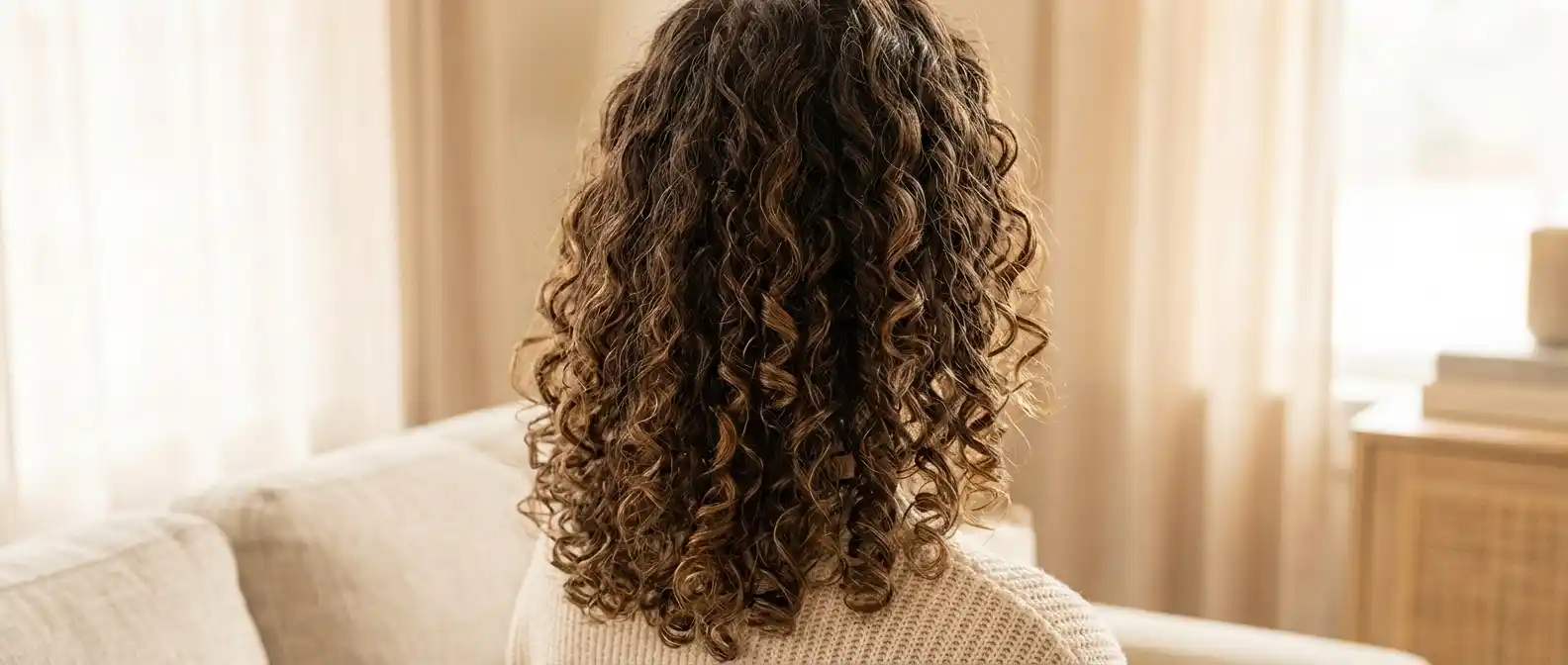 Illustration of curly hair