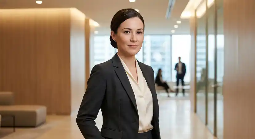 Professional woman with elegant bobby pin hairstyle for work