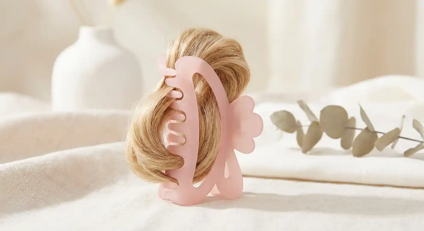 Lightweight gentle claw clip designed for thinning and delicate hair