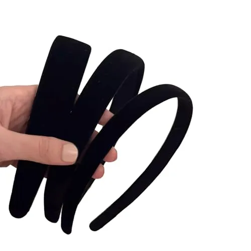 AUDTOPE Velvet Padded No-Teeth Headbands (3 Pack)