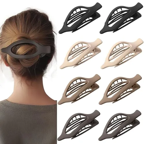 CENTSTAR French Flat No-Slip Barrettes (8 Pack)