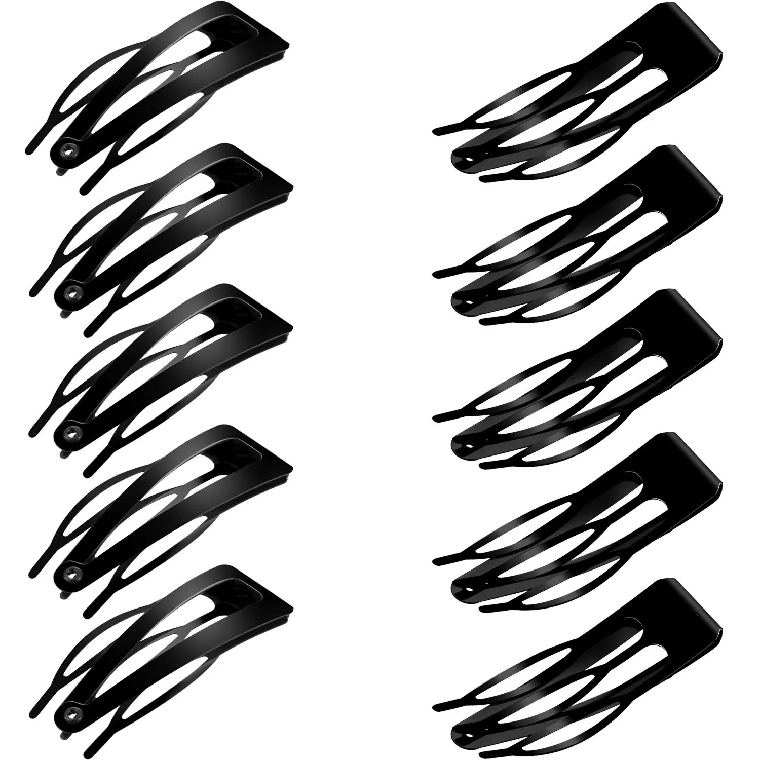 24 Pieces Double Grip Hair Clips Metal Snap