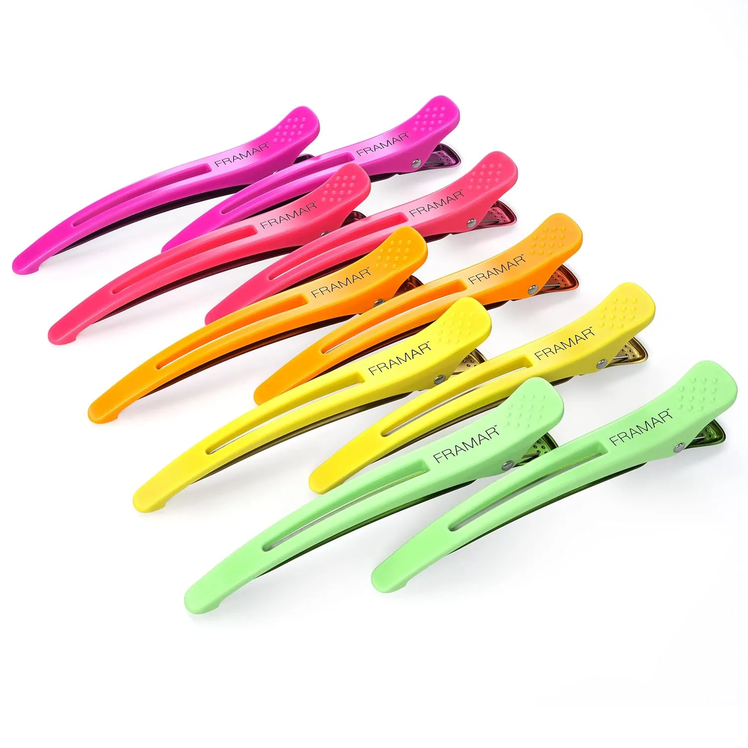 Framar Neon Hair Clips 10 pack