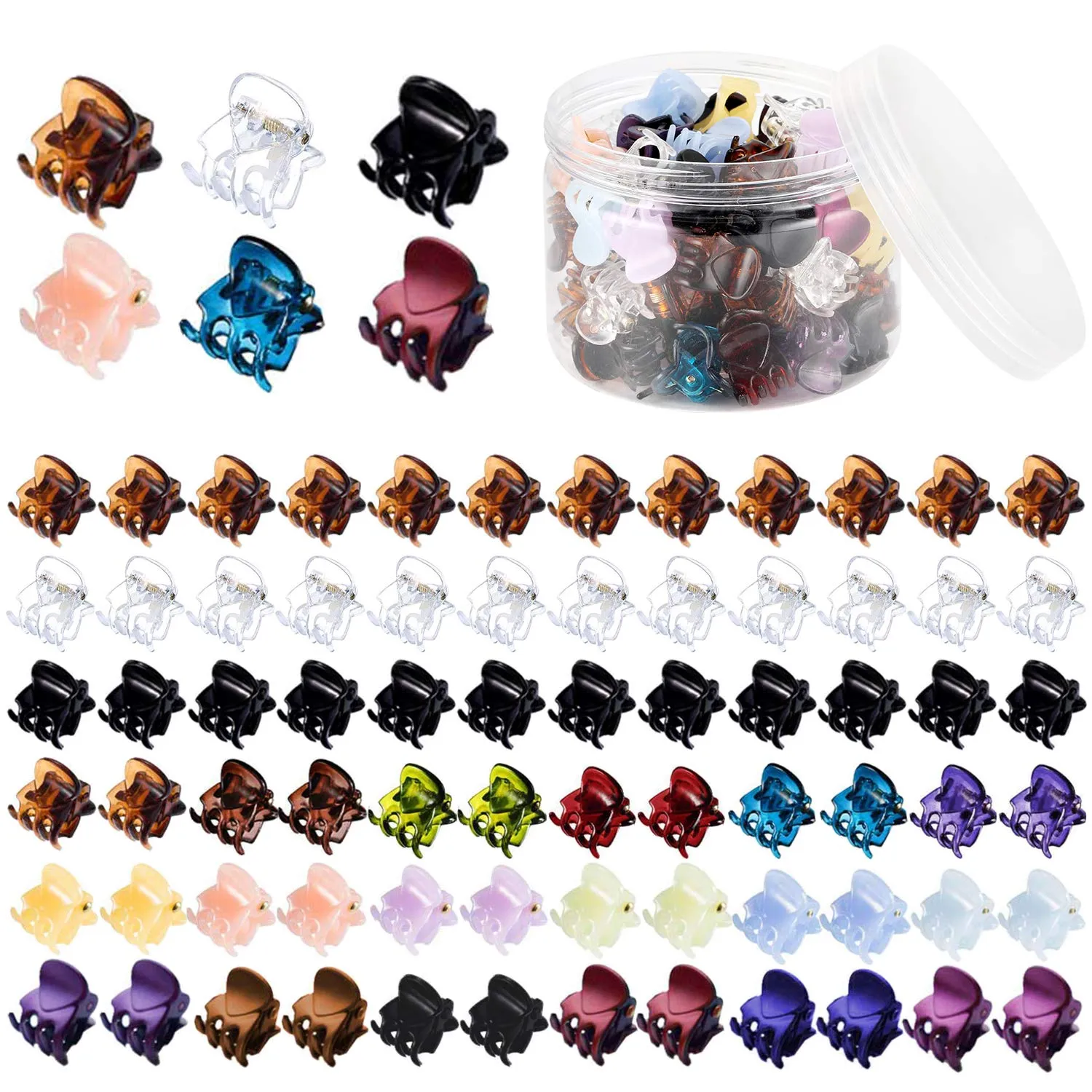 Funtopia 72 Pcs Mini Hair Claw Clips