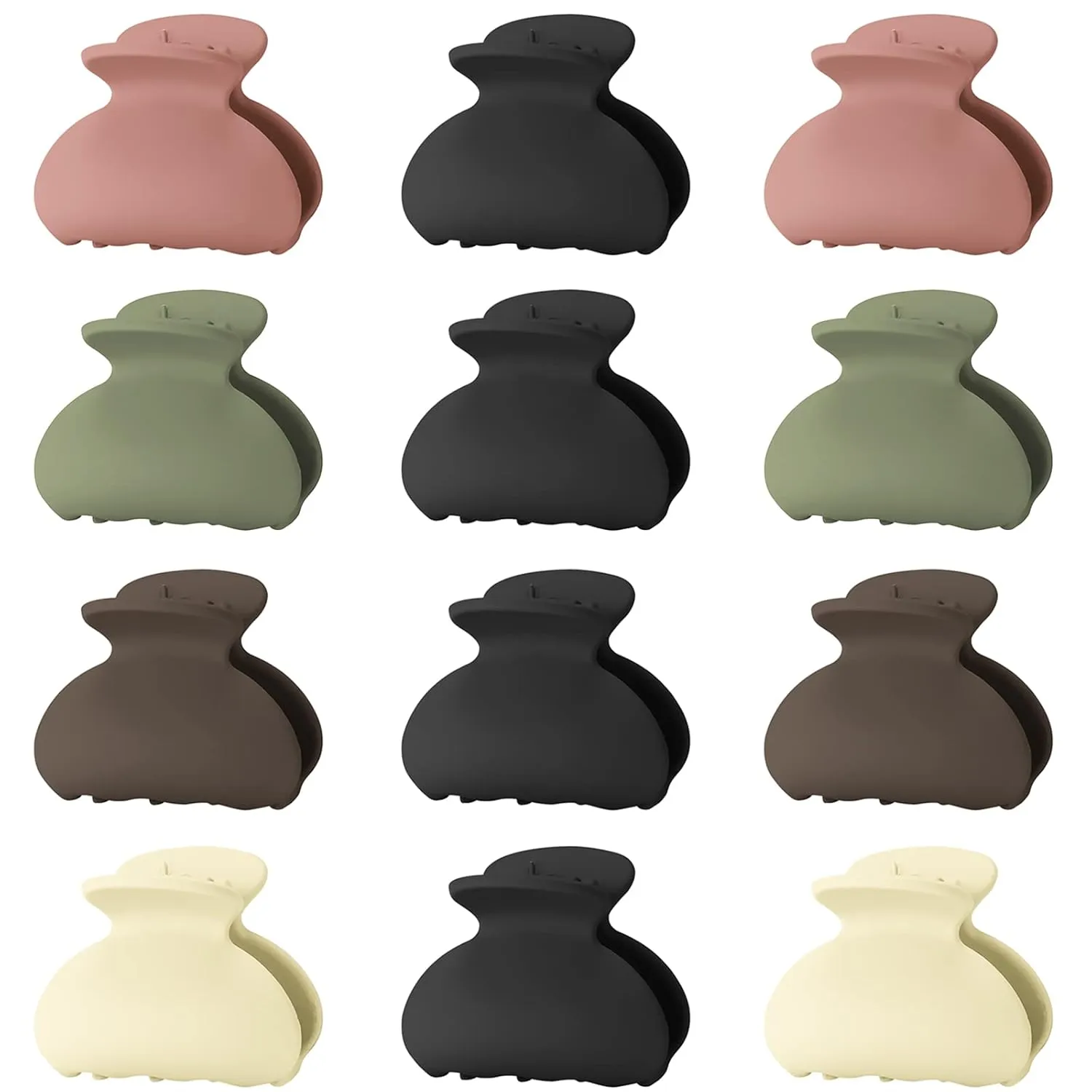 Lolalet 12 Pack Small Hair Claw Clips (1.5 Inch)