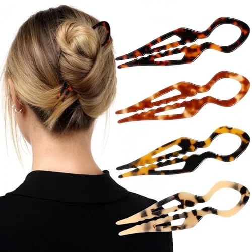 Tiefebene Prestige French Hair Pins, 4.33 in (4 Pack)