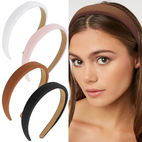 Wecoe Thick Padded Fabric Headbands (4 Pack)