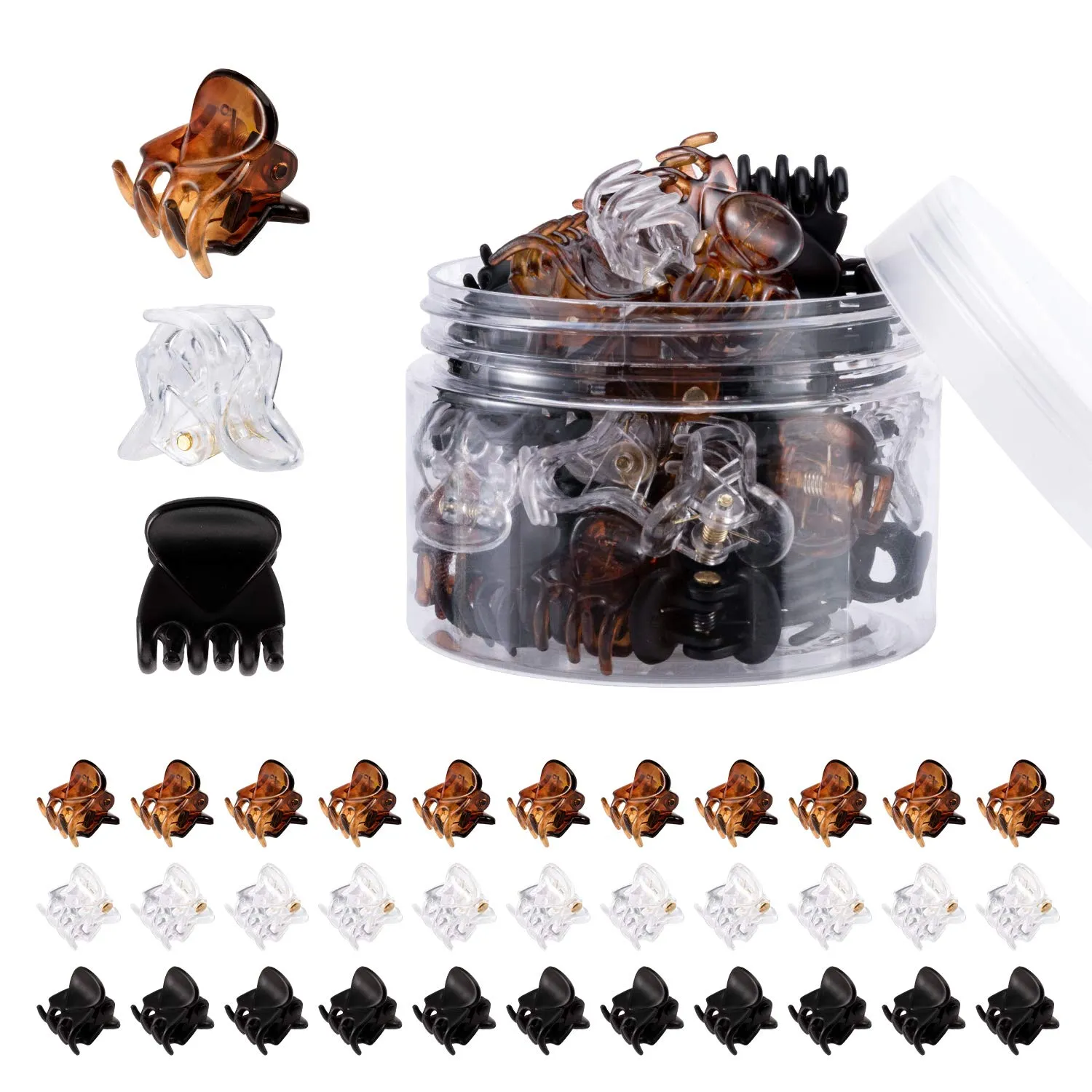 YOHAMA 36 Pcs Durable Mini Hair Claw Clips